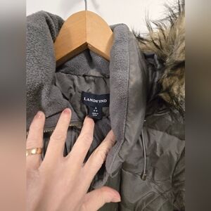 Womens Grey, Lands End winter jacket size small